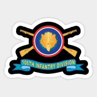 106th Infantry Division - SSI w Br - Ribbon X 300 Sticker